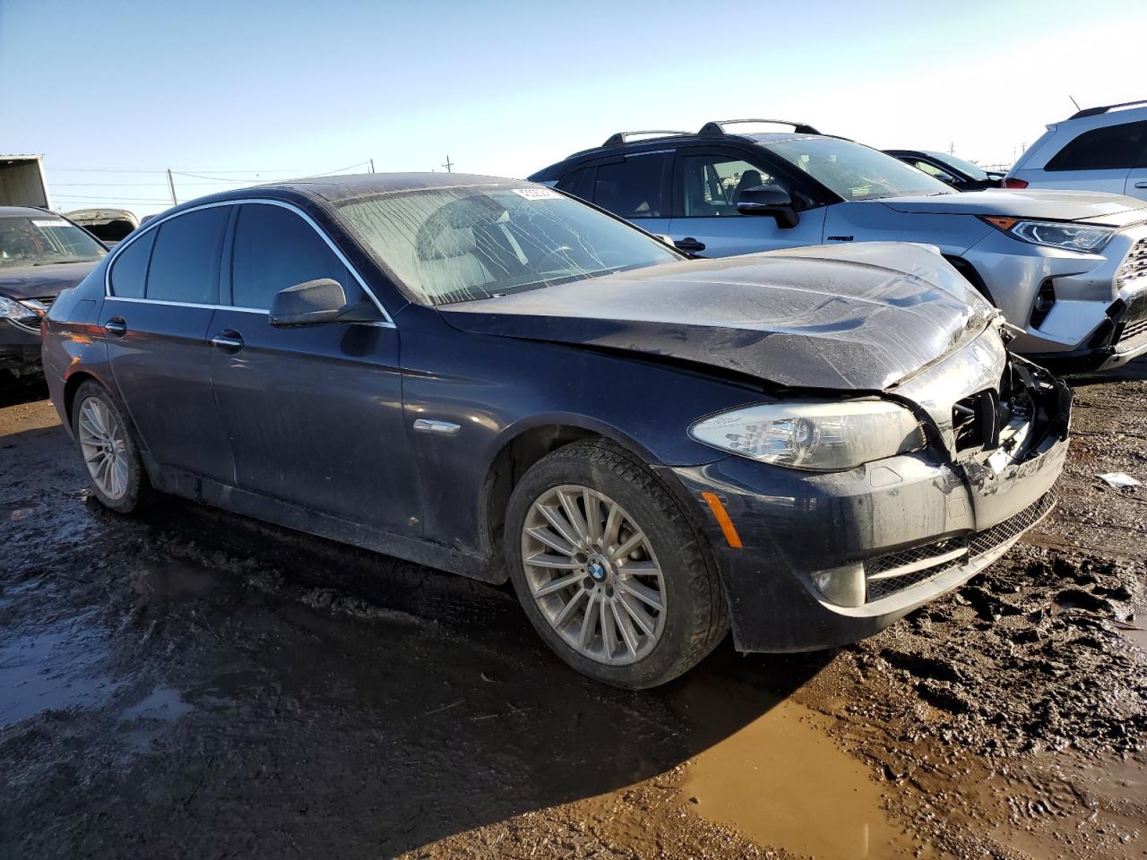 2013 BMW 5er VIN WBAFU7C57DDU76854 Copart auction photo, front end damage thumbnail 4
