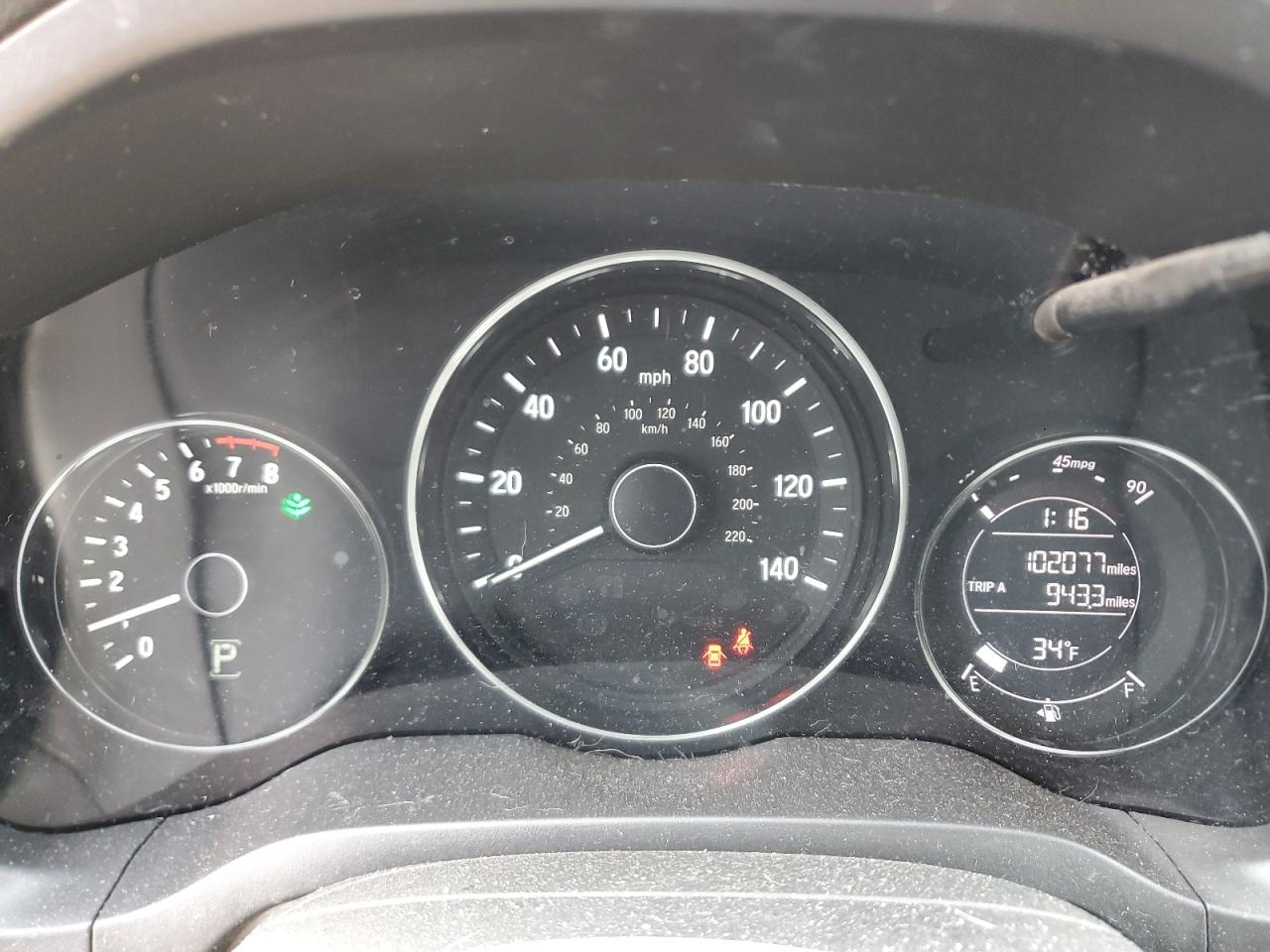2017 Honda HR-V VIN 3CZRU6H50HM716043 Copart auction photo, mechanical damage thumbnail 9