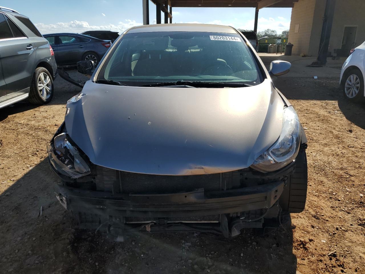 2015 Hyundai Elantra VIN 5NPDH4AE8FH586843 Copart auction photo, front end / side damage thumbnail 5