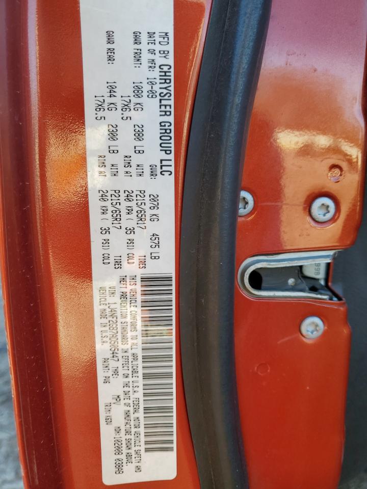 2010 Jeep Liberty (Patriot) VIN 1J4NF2GB7AD505447 Copart auction photo, side / rear end damage thumbnail 15
