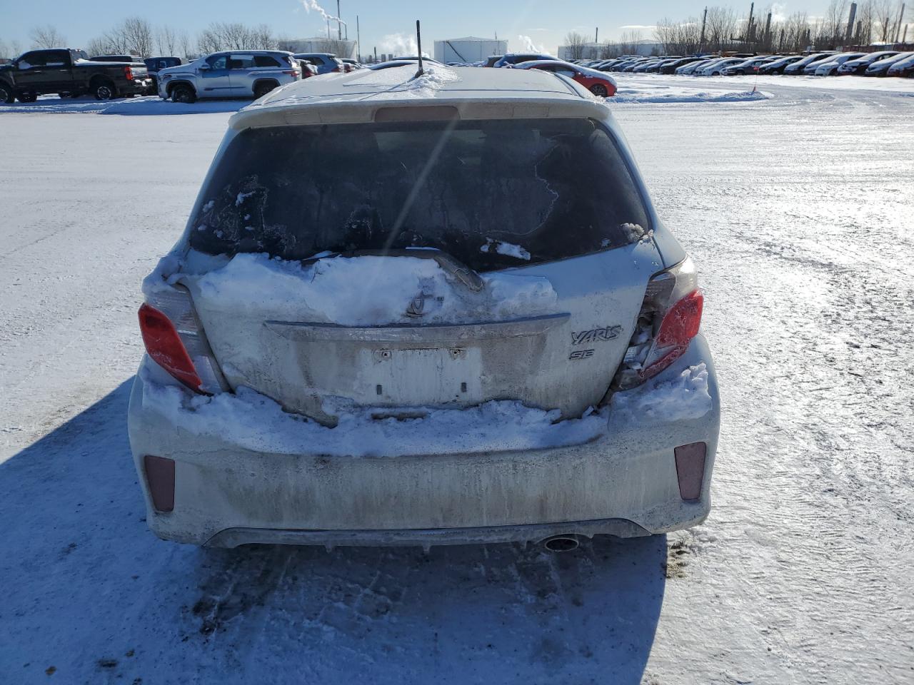2012 Toyota Yaris VIN JTDKTUD37CD532094 Copart auction photo, front end / rear end damage thumbnail 6