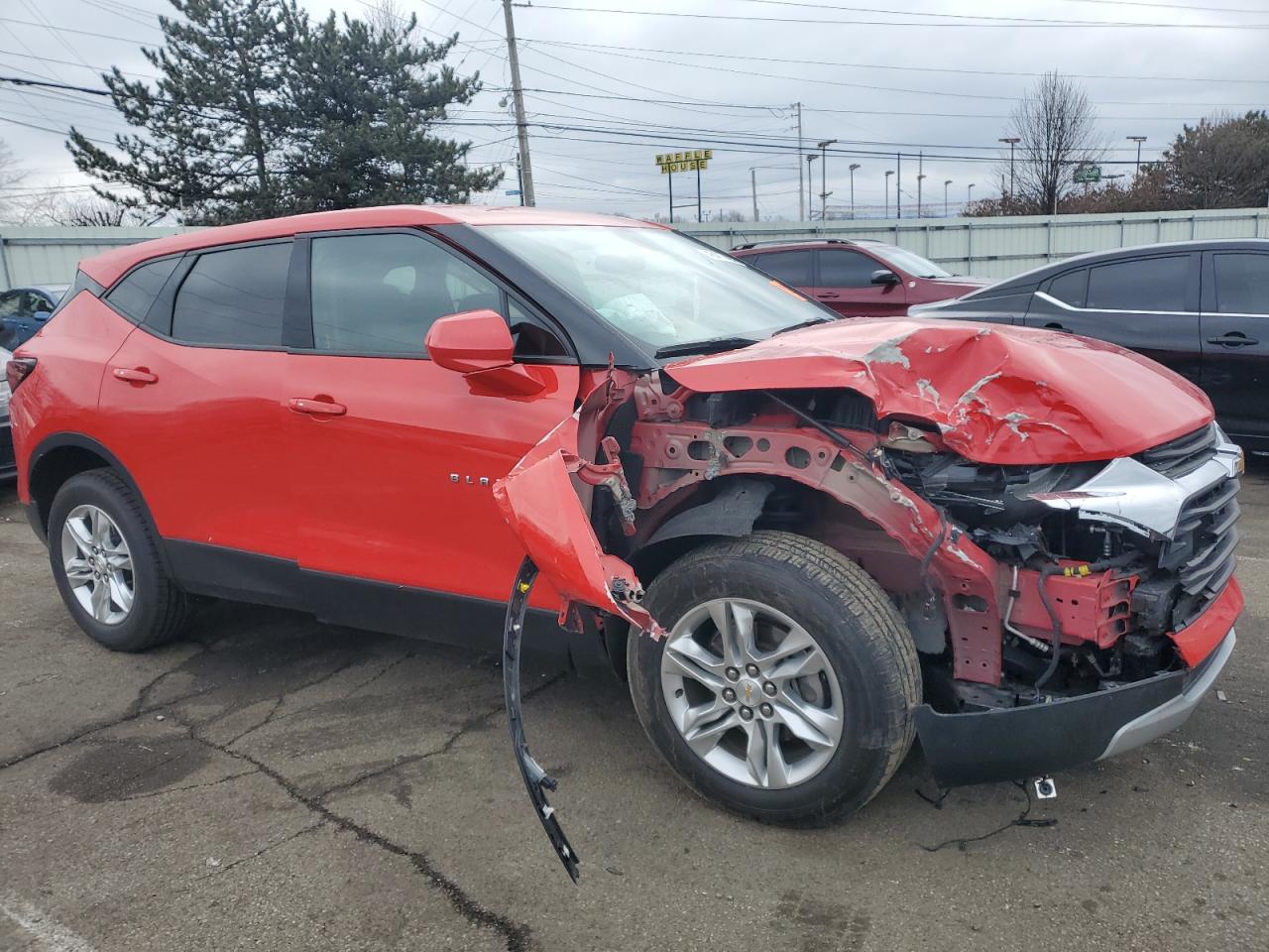 2020 Chevrolet Blazer VIN 3GNKBBRA5LS607042 Copart auction photo, front end damage thumbnail 4