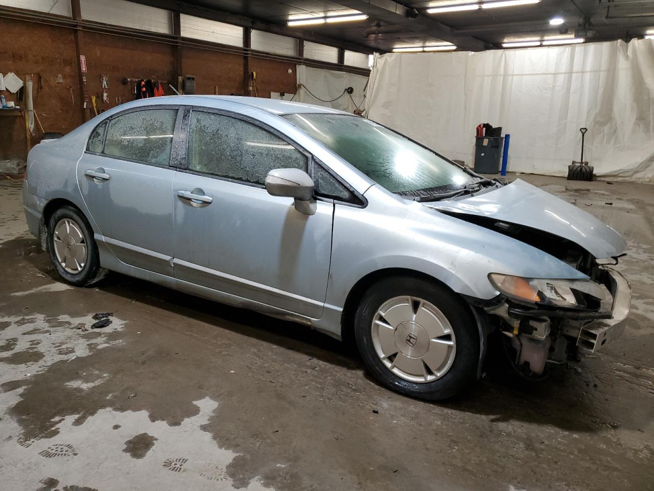 2008 Honda Civic VIN JHMFA36258S011897 Copart auction photo, front end / side damage thumbnail 4