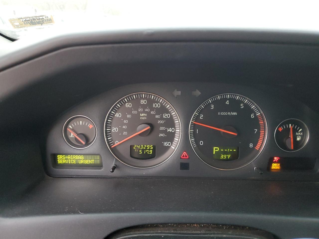 2004 Volvo XC70 VIN YV1SZ59H141138693 Copart auction photo, front end / minor dent/scratches damage thumbnail 9