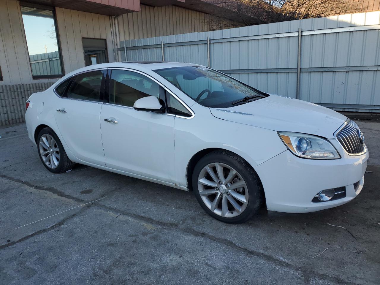 2014 Buick Verano VIN 1G4PS5SK9E4166016 Copart auction photo, side / front end damage thumbnail 4