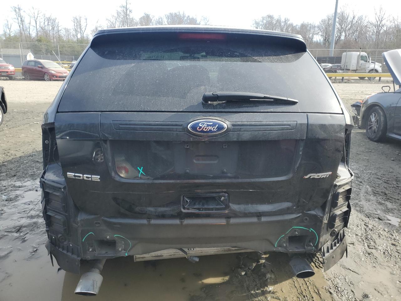 2013 Ford Edge VIN 2FMDK3AK3DBA73005 Copart auction photo, rear end / minor dent/scratches damage thumbnail 6