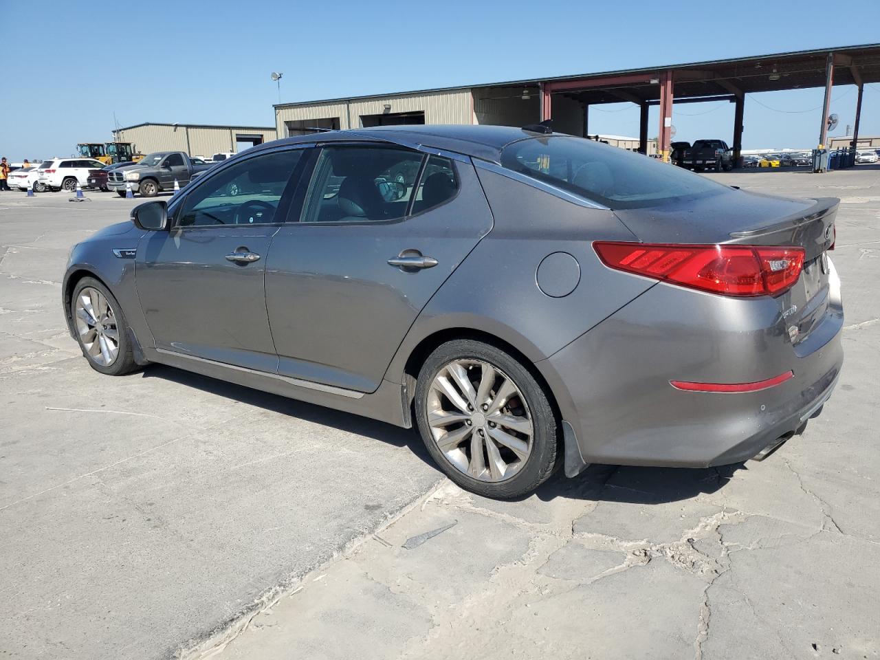 2015 KIA Optima VIN 5XXGR4A65FG454363 Copart auction photo, rear end damage thumbnail 2