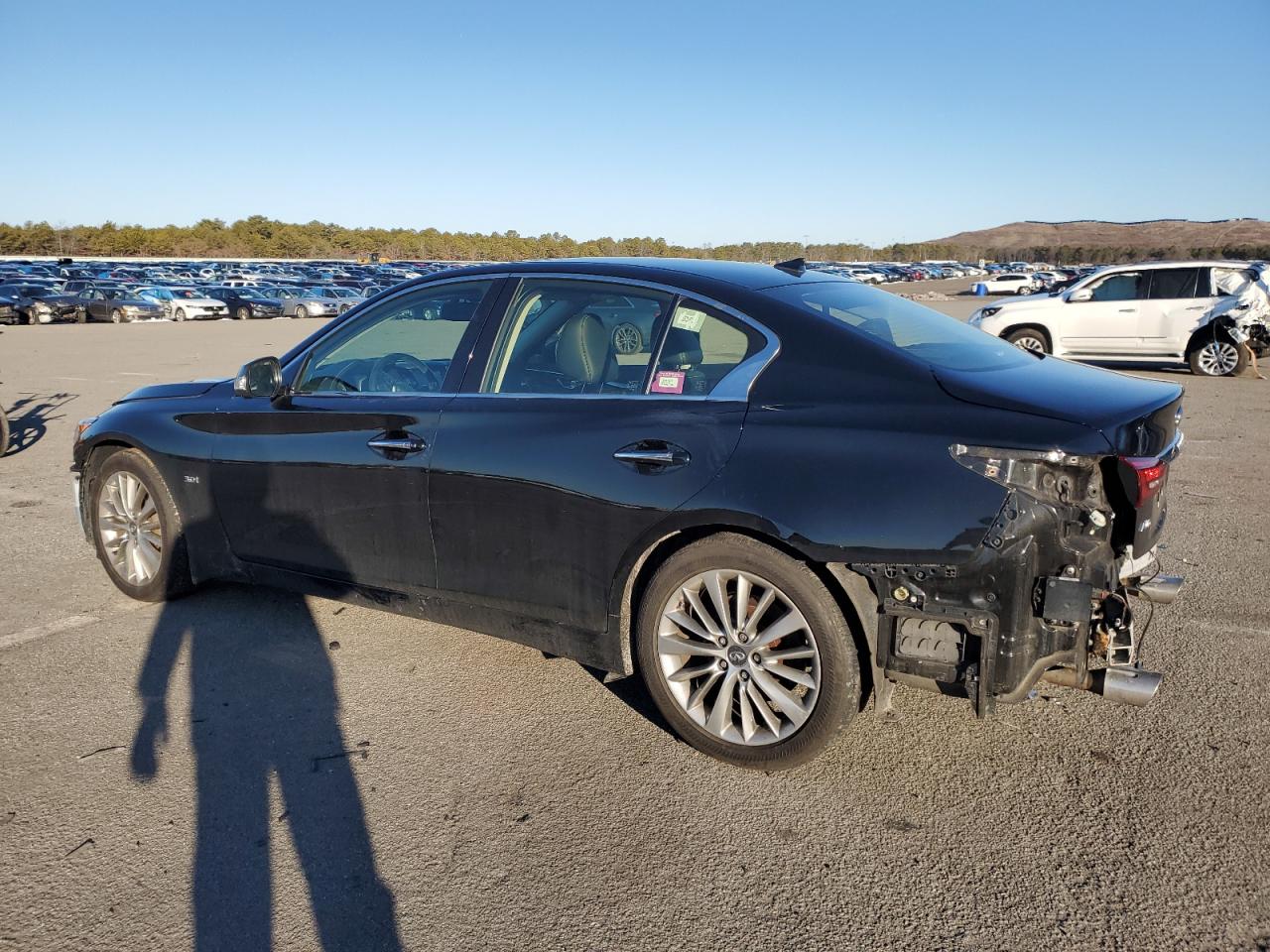 2018 Infiniti Q50 VIN JN1EV7AR0JM611205 Copart auction photo, rear end / front end damage thumbnail 2