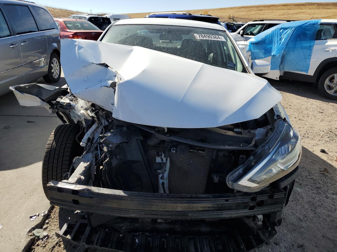 2017 Nissan Sentra VIN 3N1AB7AP6HY367458 Copart auction photo, front end / side damage thumbnail 5
