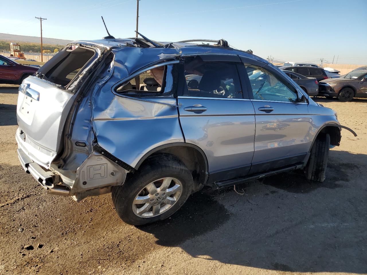 2007 Honda CR-V VIN JHLRE48787C014113 Copart auction photo, rollover damage thumbnail 3