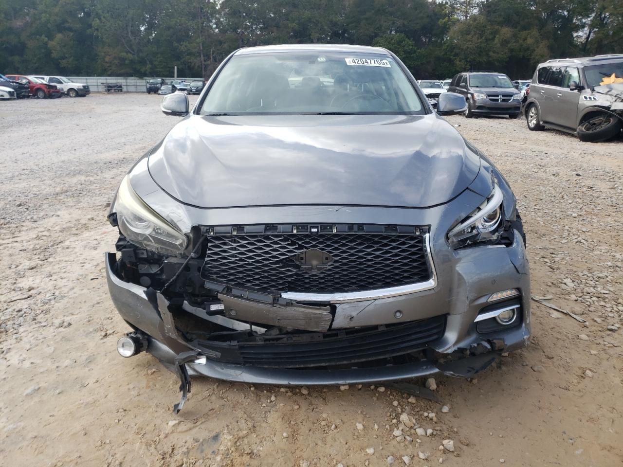 2014 Infiniti Q50 VIN JN1BV7AR0EM692683 Copart auction photo, front end damage thumbnail 5