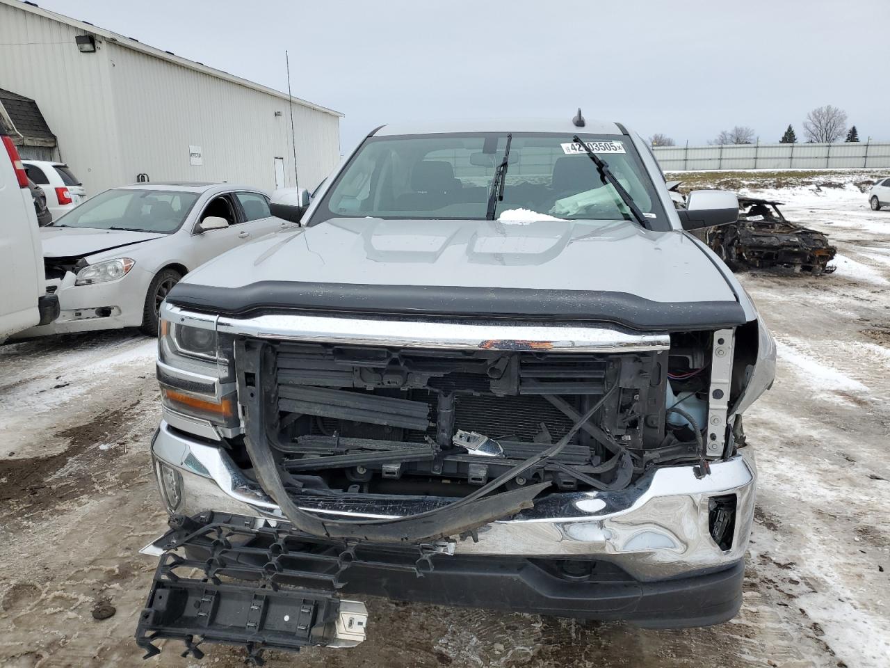 2018 Chevrolet Silverado VIN 2GCVKREC3J1102423 Copart auction photo, front end / minor dent/scratches damage thumbnail 5