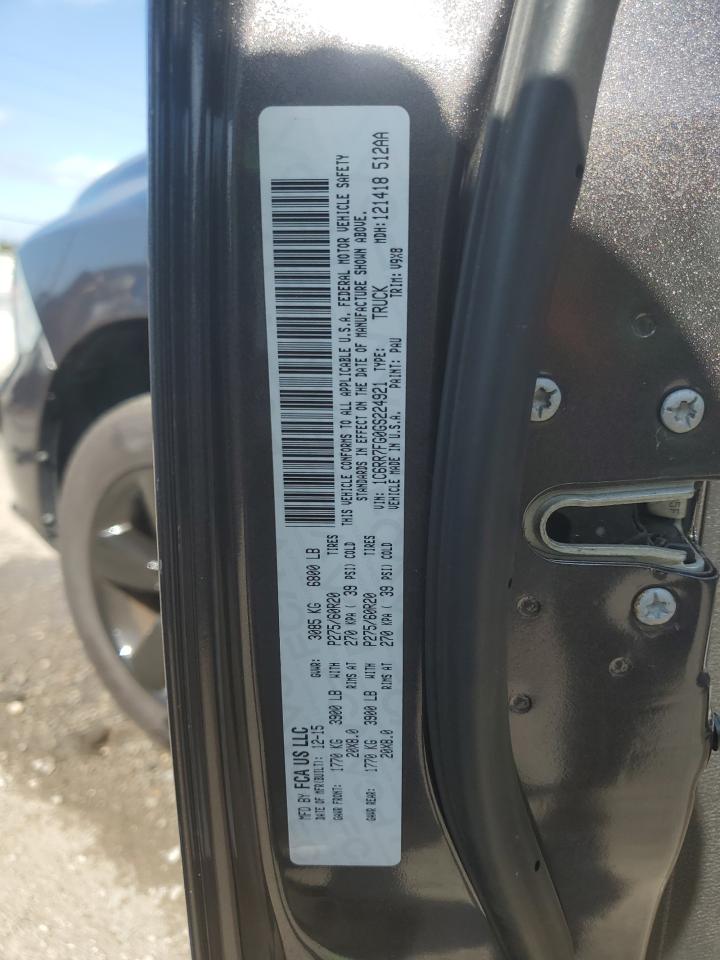 2016 RAM 1500 VIN 1C6RR7FG0GS224921 Copart auction photo, rear end damage thumbnail 12