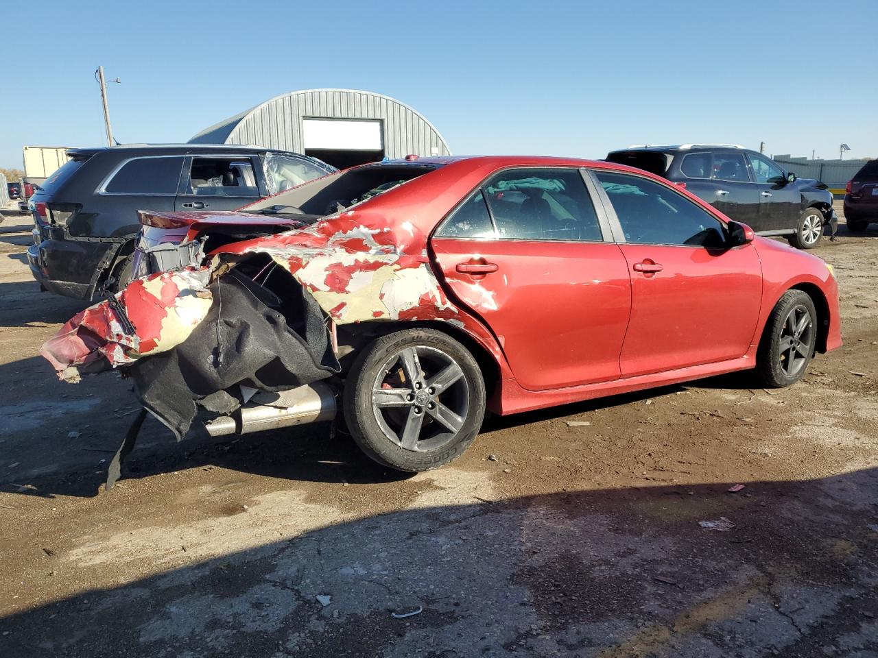 2012 Toyota Camry VIN 4T1BF1FK9CU593873 Copart auction photo, rear end damage thumbnail 3
