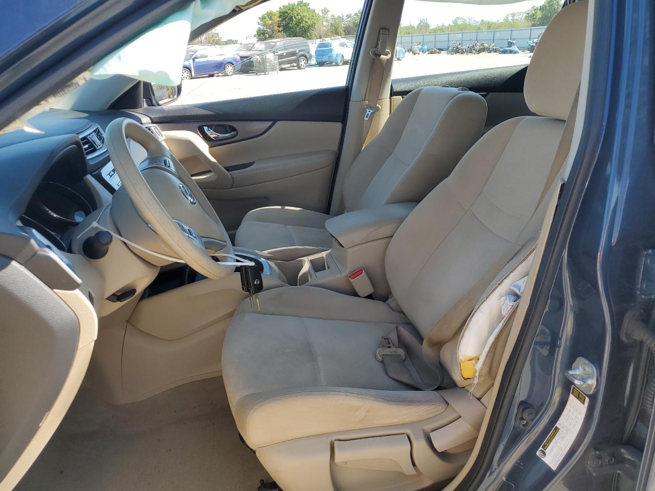 2015 Nissan Rogue VIN KNMAT2MT5FP559720 Copart auction photo, side / rear end damage thumbnail 7