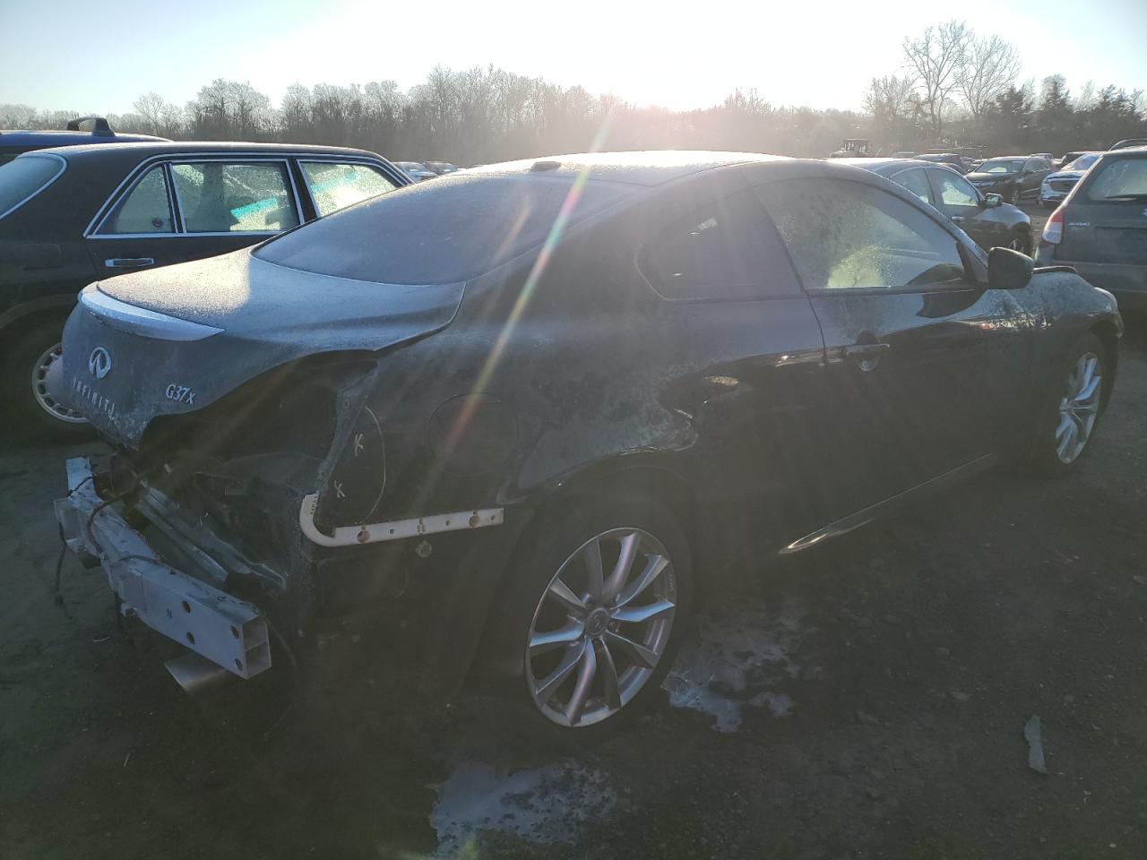2013 Infiniti G VIN JN1CV6EL8DM980535 Copart auction photo, rear end / front end damage thumbnail 3