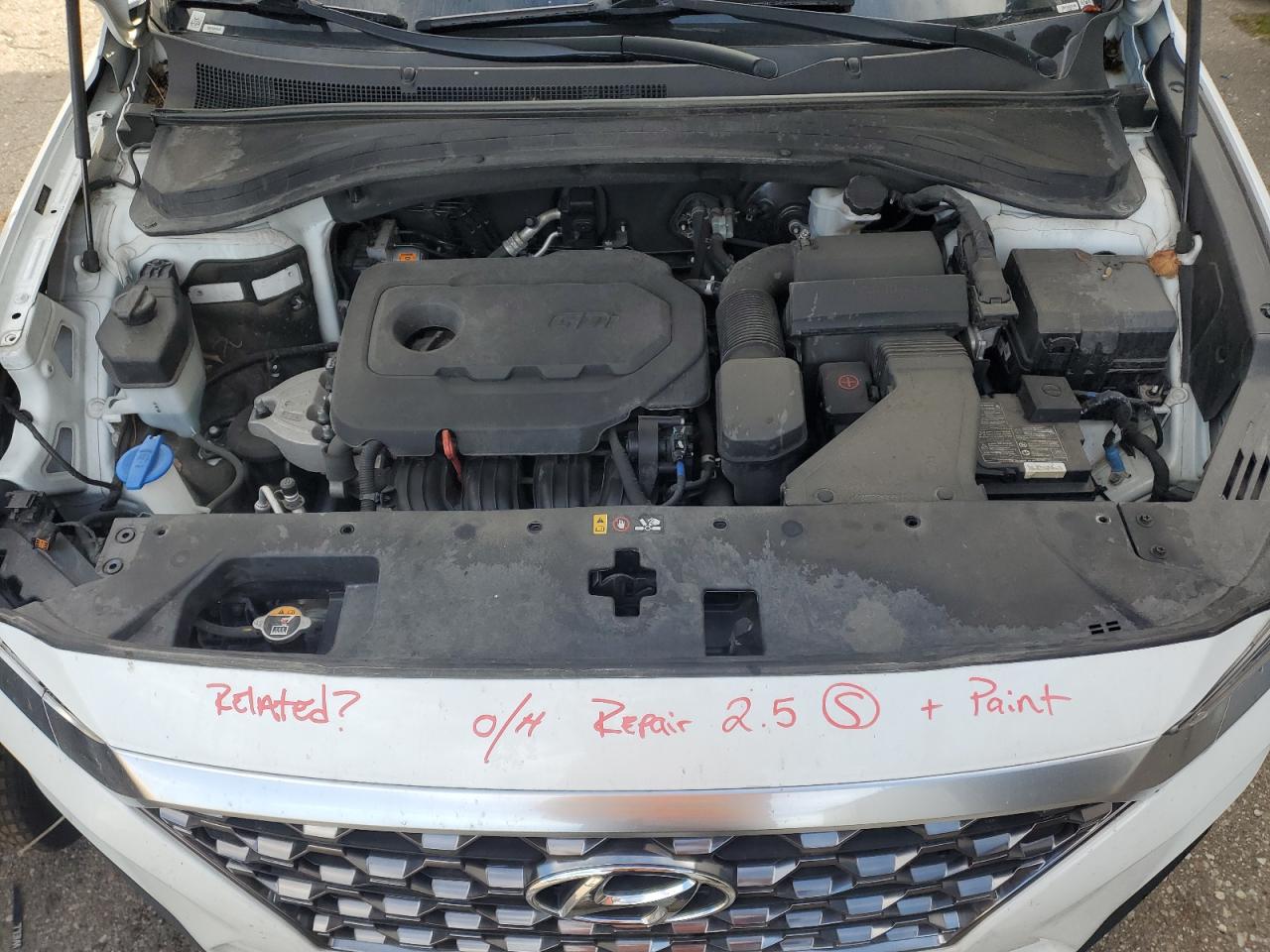 2020 Hyundai Santa Fe VIN 5NMS33AD7LH210327 Copart auction photo, side damage thumbnail 12