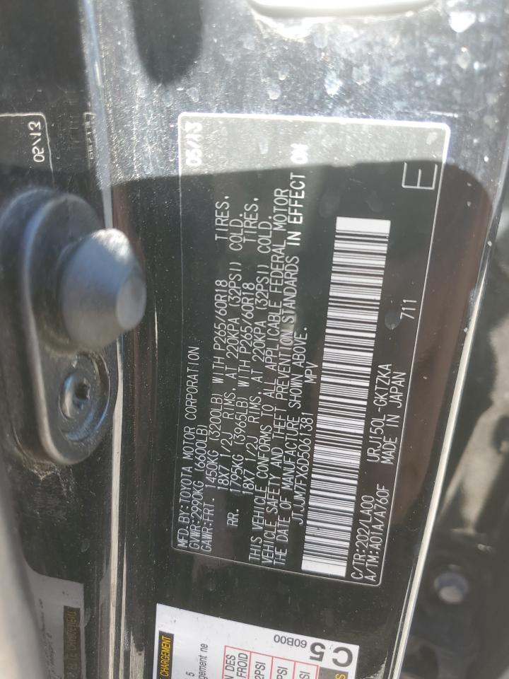 2013 Lexus GX VIN JTJJM7FX6D5061381 Copart auction photo, burn damage thumbnail 13