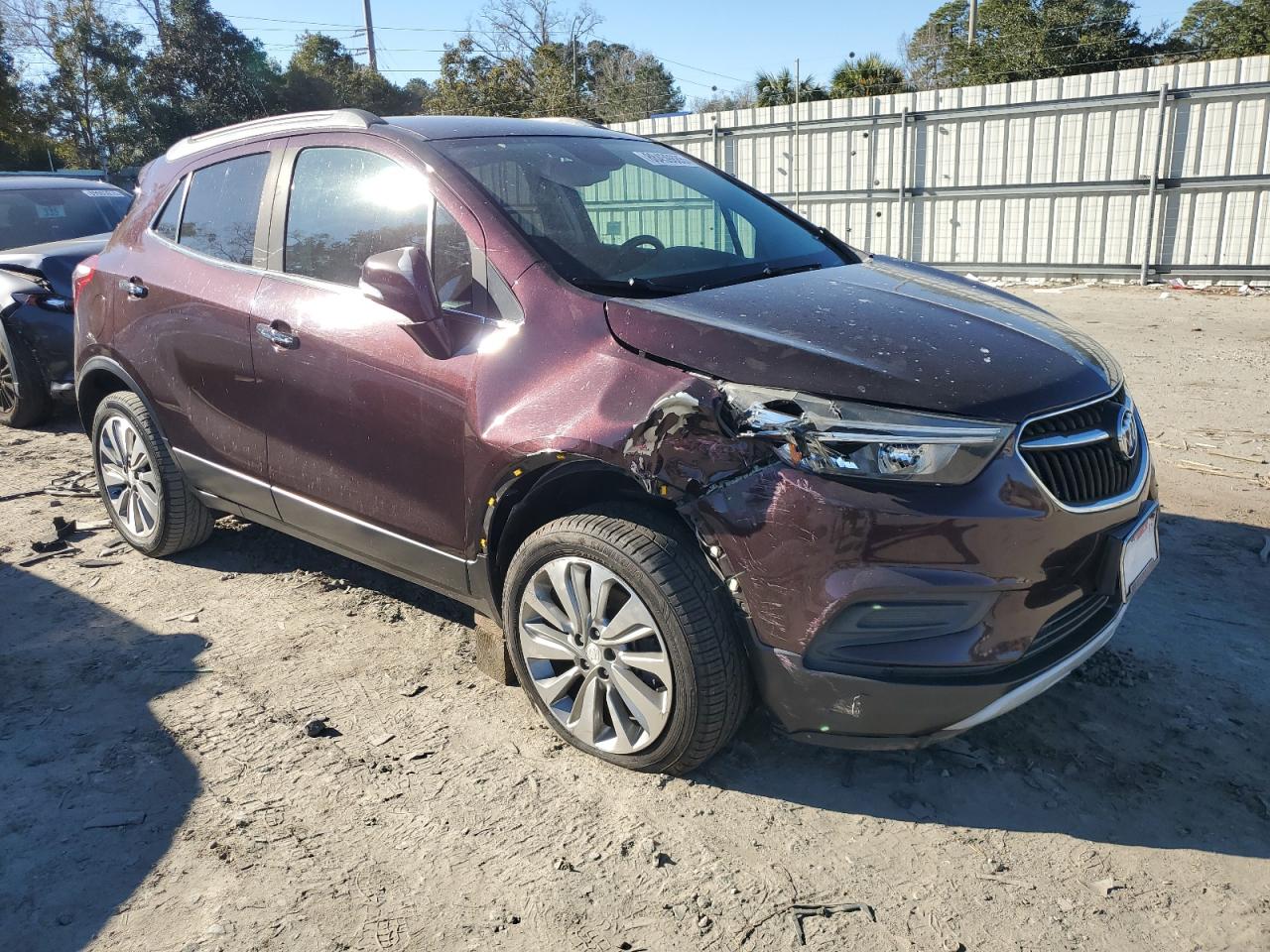 2017 Buick Encore VIN KL4CJASB6HB192680 Copart auction photo, front end / side damage thumbnail 4