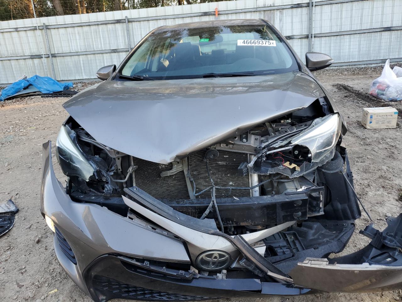 2017 Toyota Corolla VIN 5YFBURHE0HP660607 Copart auction photo, front end damage thumbnail 5