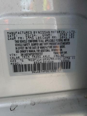 2014 Nissan Sentra VIN 3N1AB7AP0EY202727 Copart auction photo, damage history damage thumbnail 12