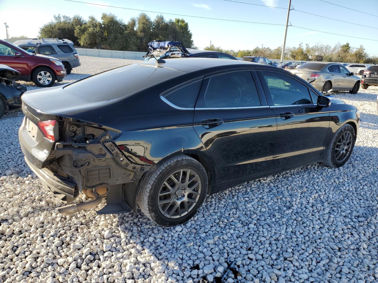 2016 Ford Fusion VIN 3FA6P0HD8GR383859 Copart auction photo, rear end damage thumbnail 3