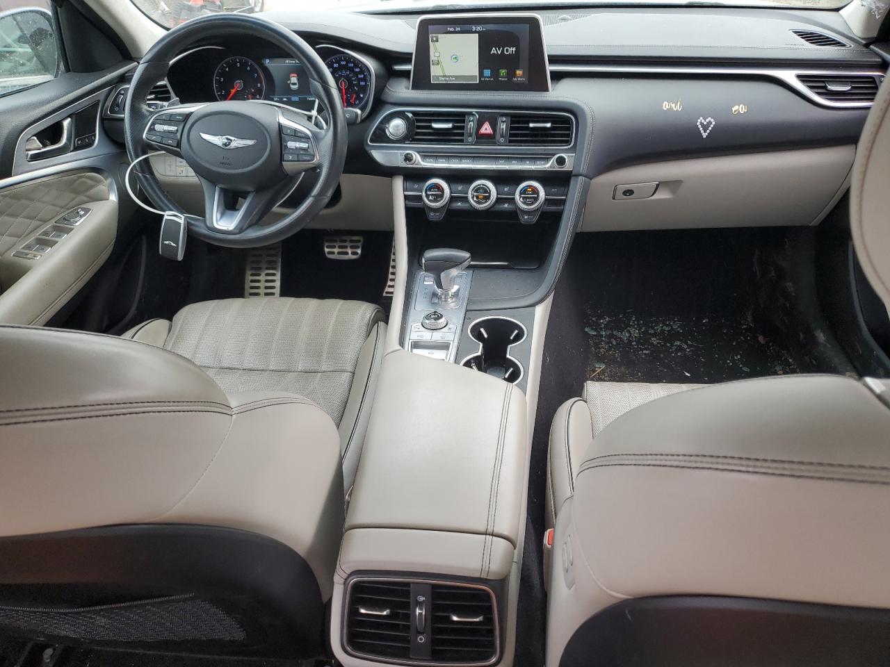 2019 Genesis G70 VIN KMTG34LE5KU034162 Copart auction photo, side / front end damage thumbnail 8