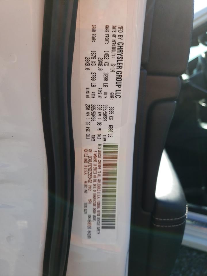 2014 Jeep Grand Cherokee VIN 1C4RJFCM6EC555482 Copart auction photo, front end damage thumbnail 13