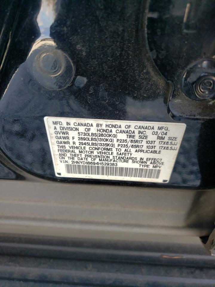 2004 Acura MDX VIN 2HNYD18694H529383 Copart auction photo, front end / minor dent/scratches damage thumbnail 13