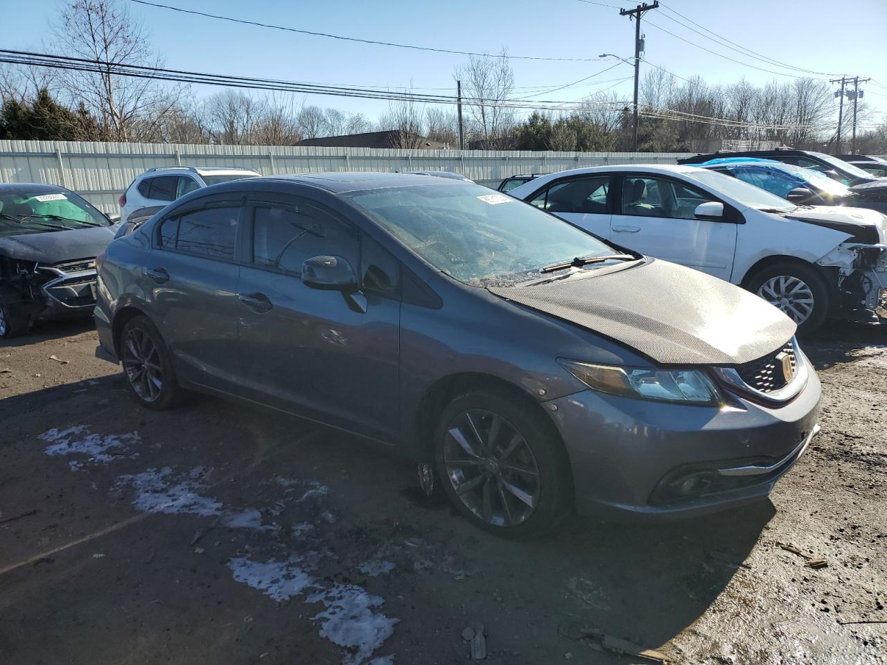2013 Honda Civic VIN 2HGFB2F88DH553138 Copart auction photo, side damage thumbnail 4