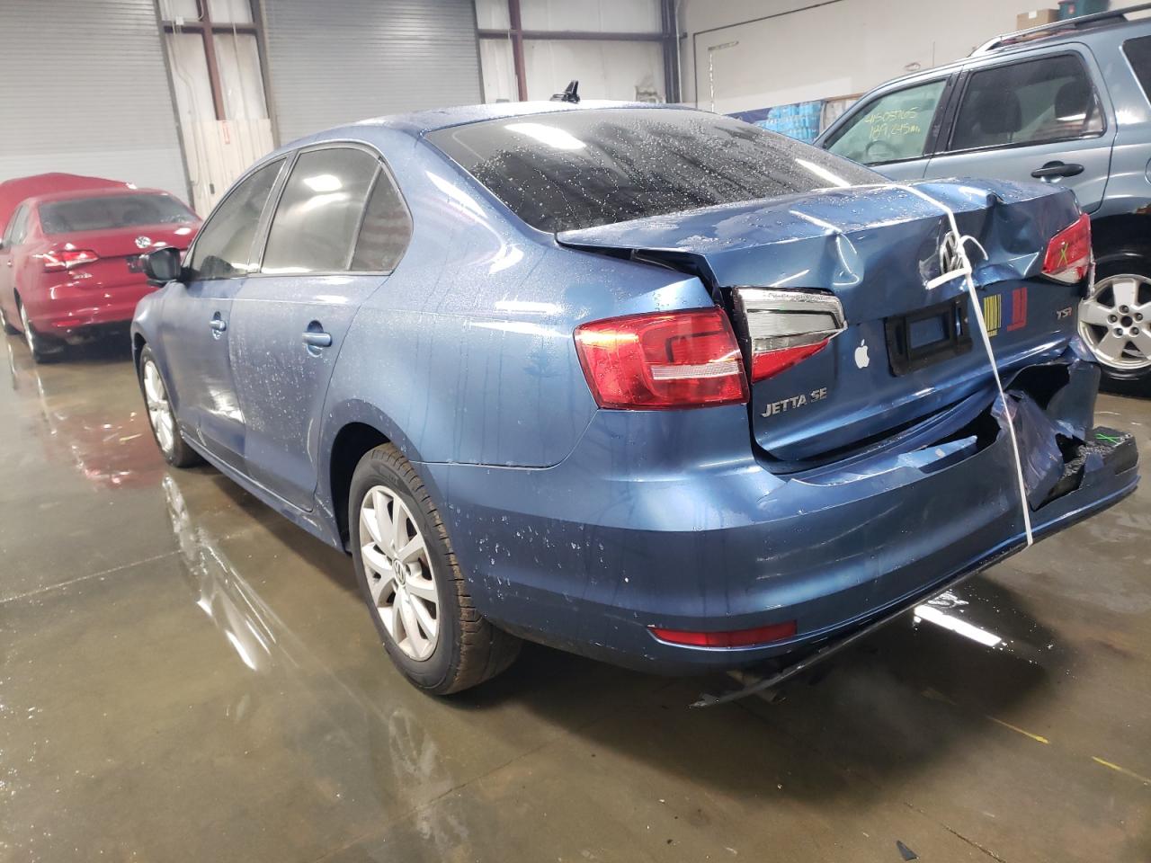 2015 Volkswagen Jetta VIN 3VWD17AJ3FM423222 Copart auction photo, front end / rear end damage thumbnail 2