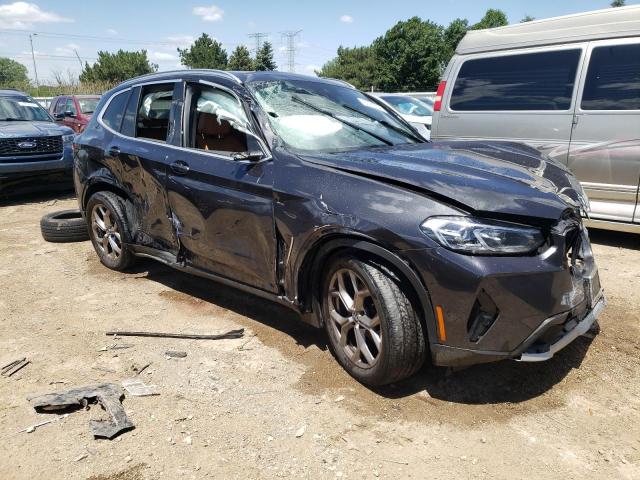 2022 BMW X3 VIN 5UX53DP01N9K52450 Copart auction photo, side / front end damage thumbnail 4