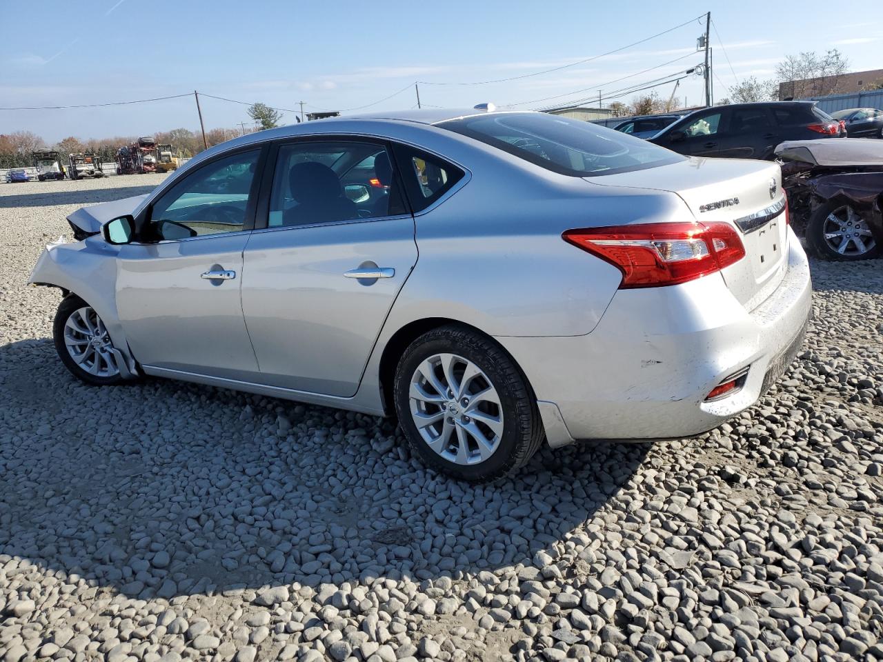 2019 Nissan Sentra VIN 3N1AB7AP0KY406567 Copart auction photo, front end / side damage thumbnail 2