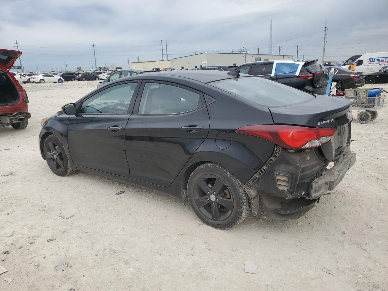 2016 Hyundai Elantra VIN KMHDH4AE9GU637088 Copart auction photo, rear end damage thumbnail 2