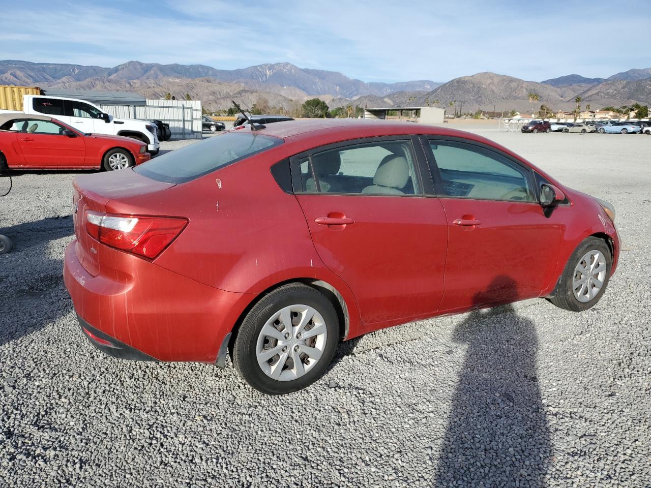 2015 KIA Rio VIN KNADM4A30F6494935 Copart auction photo, minor dent/scratches damage thumbnail 3