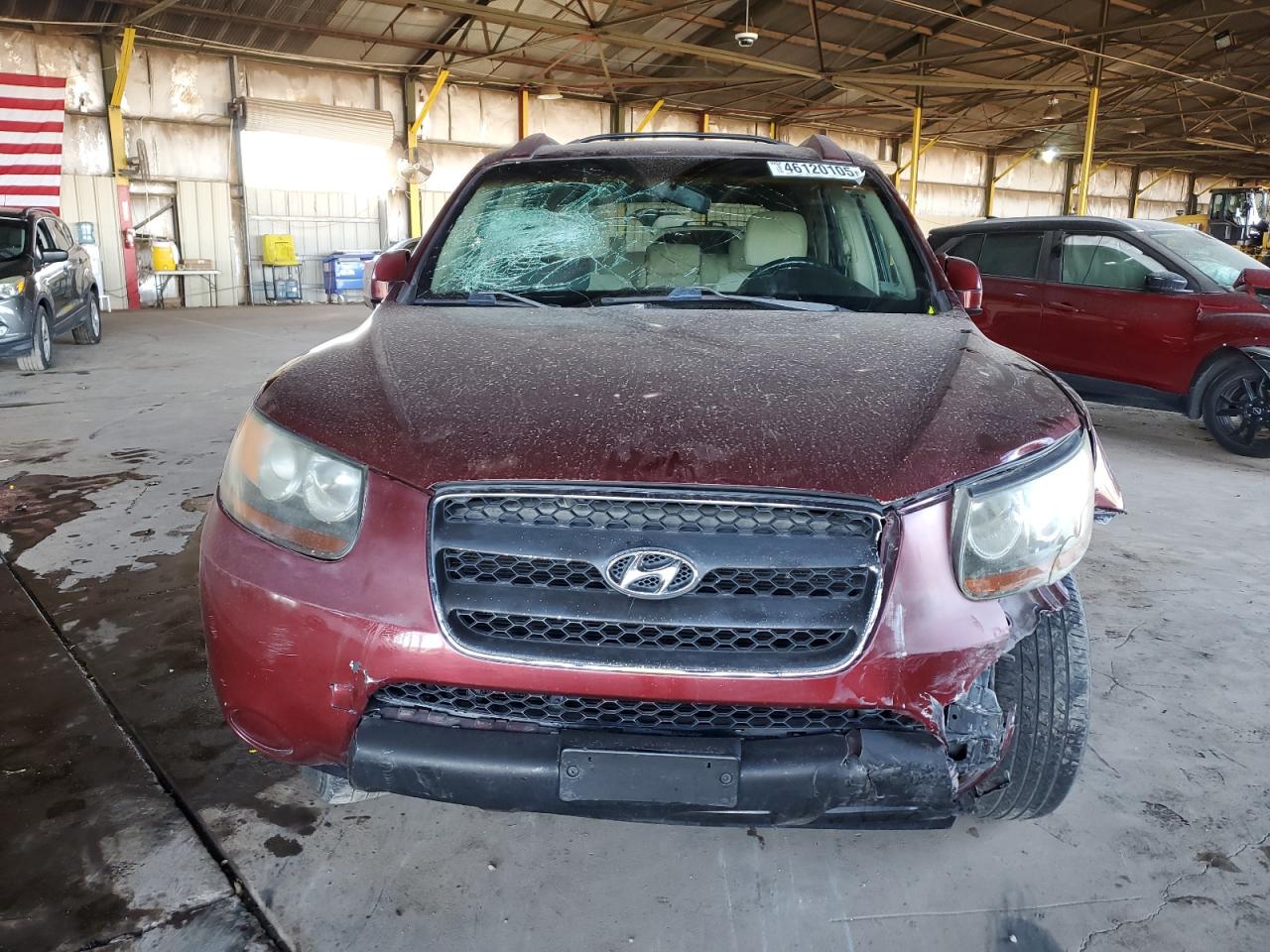 2007 Hyundai Santa Fe VIN 5NMSG13D57H042960 Copart auction photo, front end damage thumbnail 5
