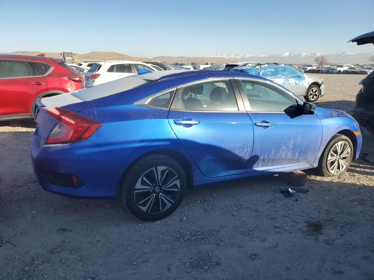 2018 Honda Civic VIN 2HGFC1F31JH641326 Copart auction photo, side damage thumbnail 3