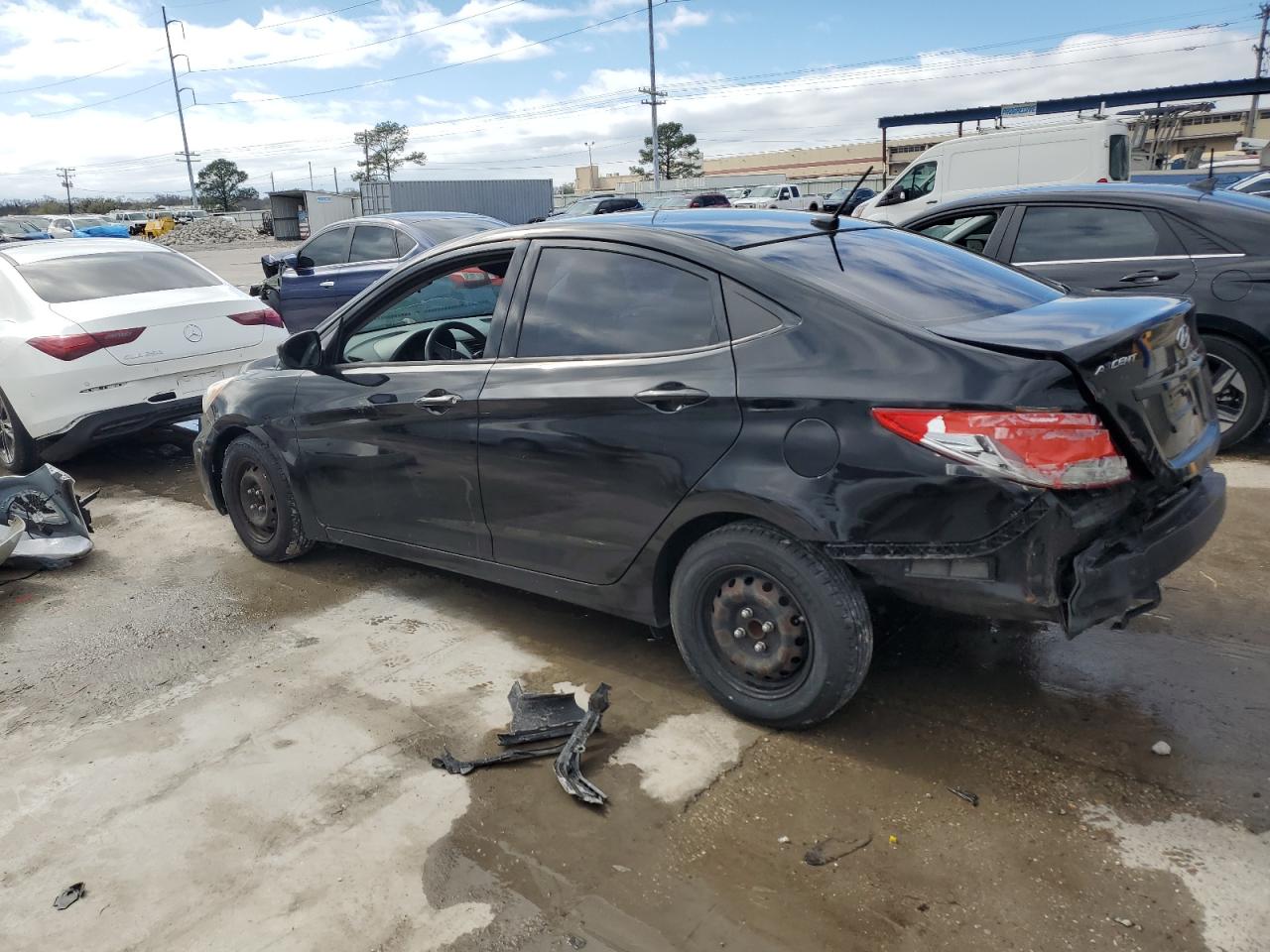 2016 Hyundai Accent VIN KMHCT4AE3GU946937 Copart auction photo, rear end damage thumbnail 2