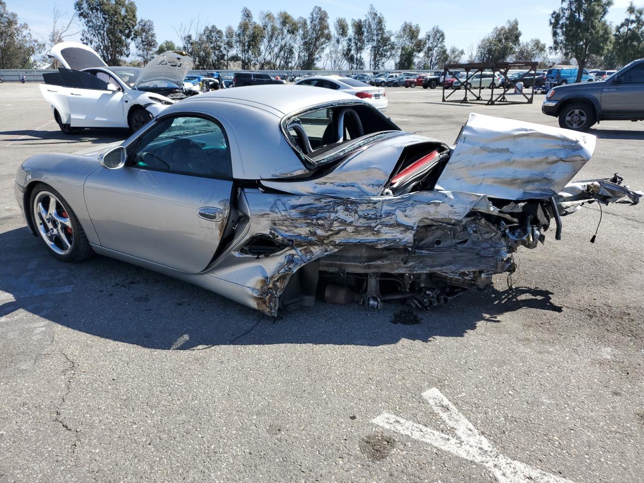2001 Porsche Boxster VIN WP0CB29821U663706 Copart auction photo, rear end damage thumbnail 2