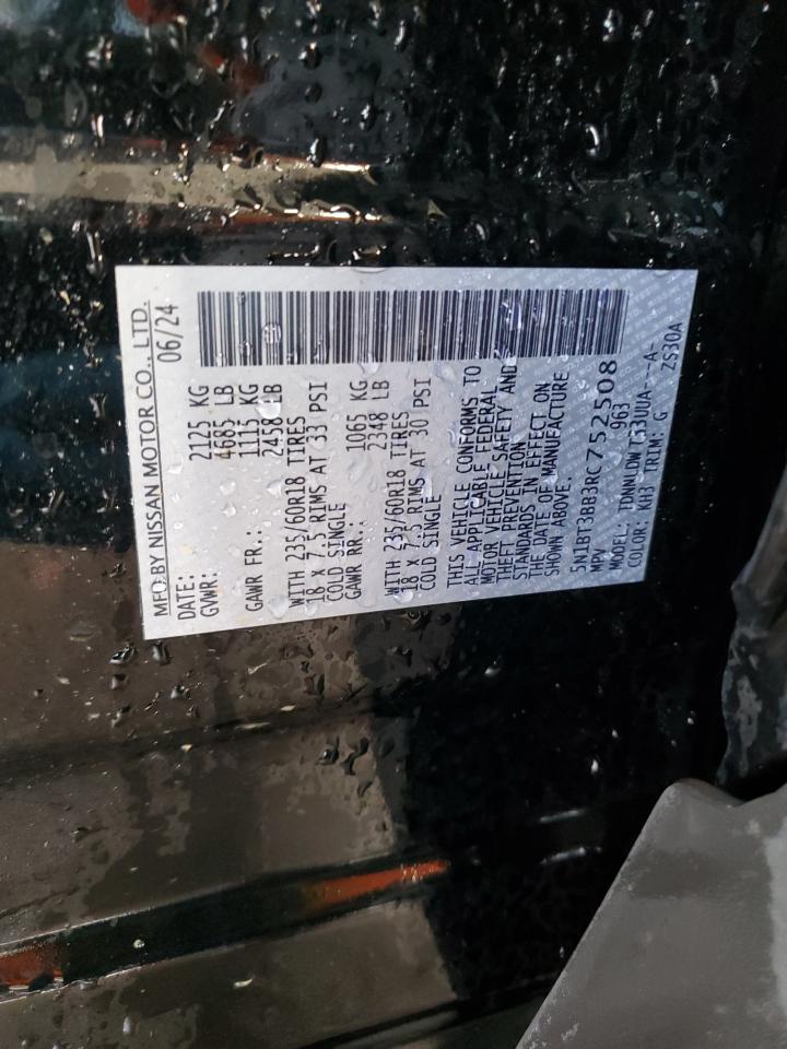 2024 Nissan Rogue VIN 5N1BT3BB3RC752508 Copart auction photo, front end damage thumbnail 13