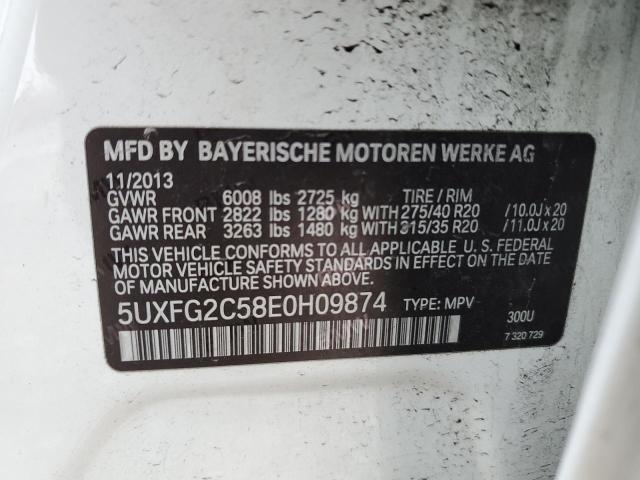 2014 BMW X6 VIN 5UXFG2C58E0H09874 Copart auction photo, all over / mechanical damage thumbnail 14