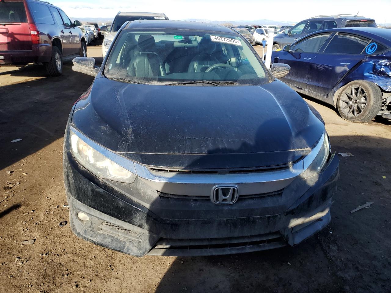2017 Honda Civic VIN 19XFC1F3XHE001765 Copart auction photo, side / front end damage thumbnail 5
