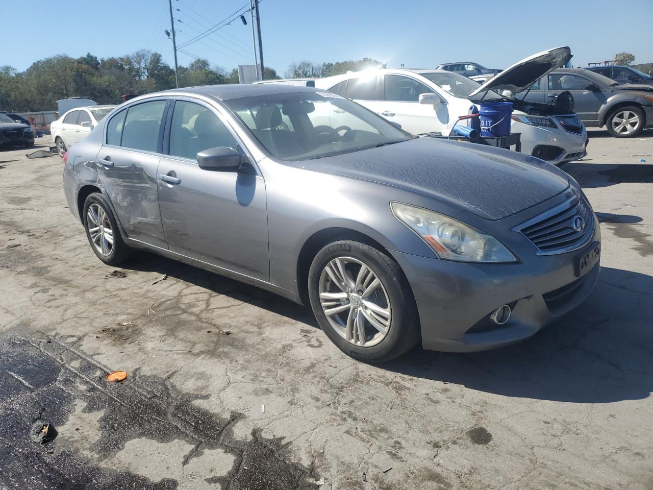 2011 Infiniti G VIN JN1CV6AR9BM406453 Copart auction photo, side damage thumbnail 4