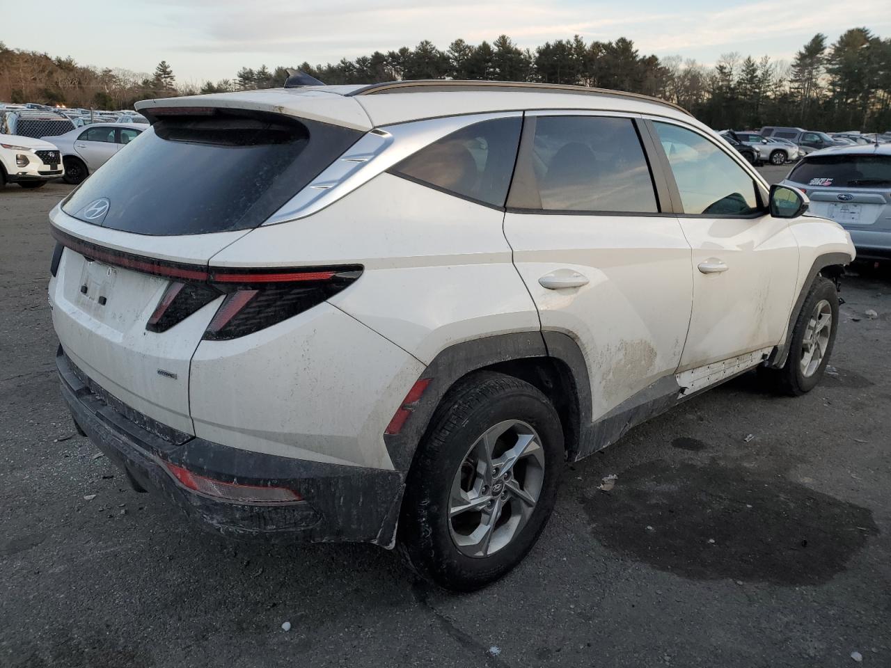 2023 Hyundai Tucson VIN 5NMJBCAE8PH190831 Copart auction photo, front end / side damage thumbnail 3