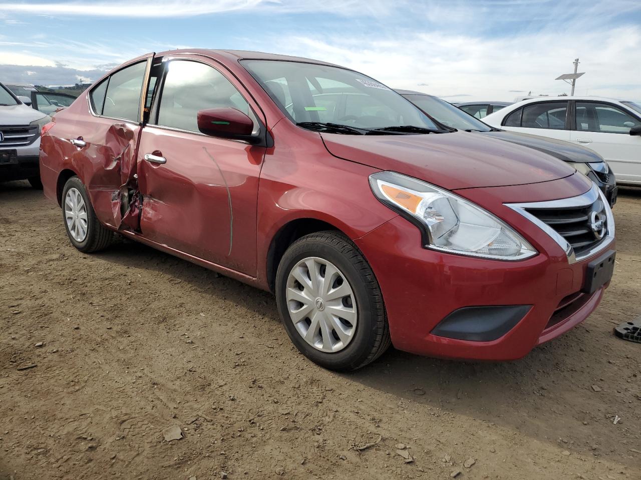 2019 Nissan Versa VIN 3N1CN7AP8KL878822 Copart auction photo, side damage thumbnail 4