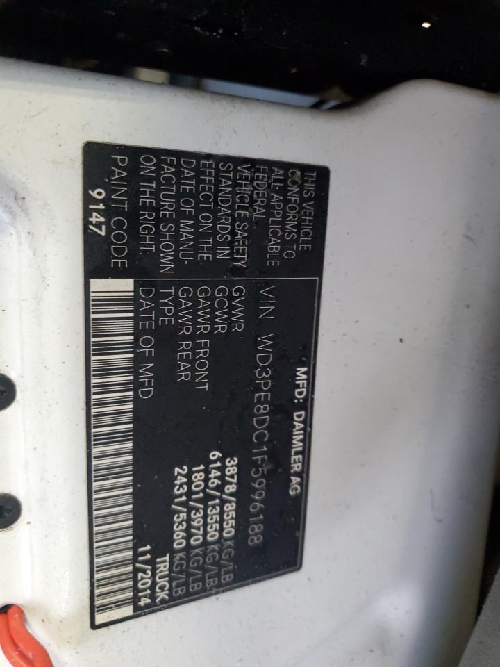 2015 Mercedes-Benz Sprinter VIN WD3PE8DC1F5996188 Copart auction photo, front end / side damage thumbnail 14
