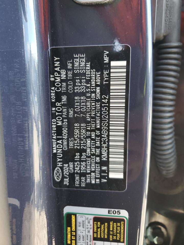 2025 Hyundai Kona VIN KM8HC3AB9SU205142 Copart auction photo, rear end / side damage thumbnail 14