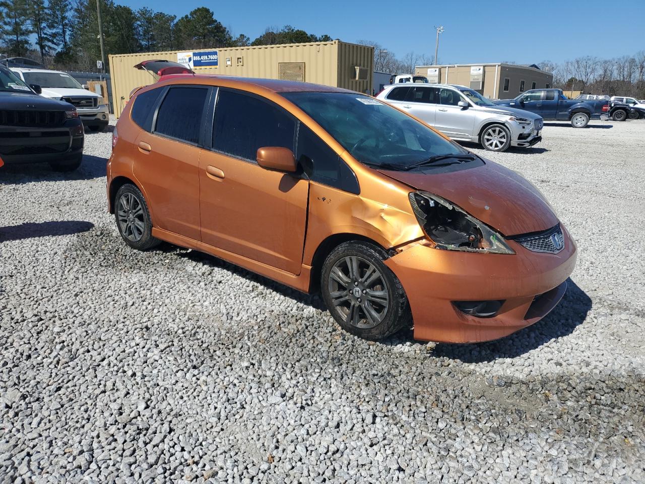 2009 Honda Fit VIN JHMGE88469S039293 Copart auction photo, front end / minor dent/scratches damage thumbnail 4