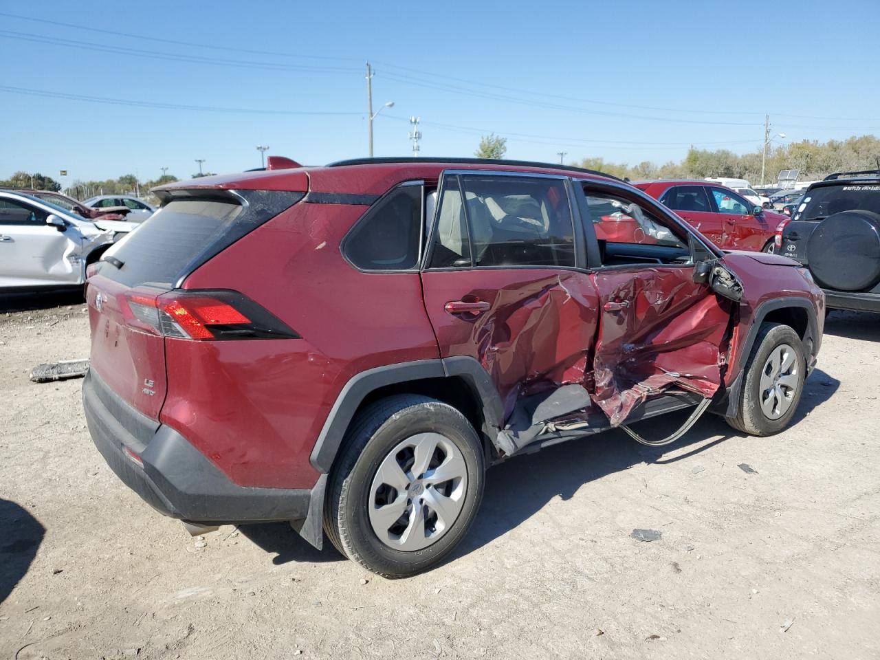 2021 Toyota RAV 4 VIN 2T3F1RFV7MW209011 Copart auction photo, side / front end damage thumbnail 3