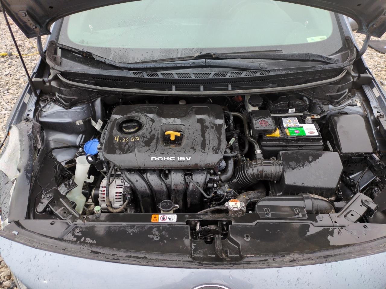 2017 KIA Forte VIN 3KPFL4A72HE100091 Copart auction photo, front end / side damage thumbnail 11
